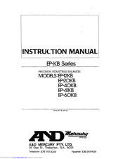 A&D EP-40KB Instruction Manual