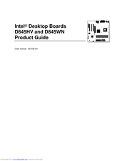 Intel D845WN - P4 PGA478 ATX Motherboard Product Manual