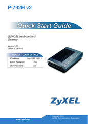 ZyXEL Communications P-792H v2 Quick Start Manual