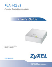 ZyXEL Communications PLA-402 v3 User Manual
