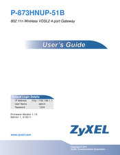 ZyXEL Communications P873HNUP - User Manual