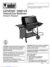 Weber Genesis 1000 LX Owner's Manual