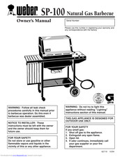 Weber SP 100 NG Owner's Manual