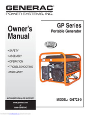 Generac Power Systems 005723-0 GP Series Owner's Manual