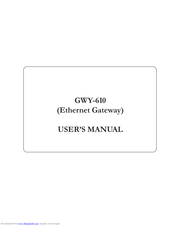 Renu Electronics GWY-610 User Manual