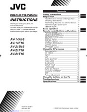 JVC AV-21B16 Instructions Manual