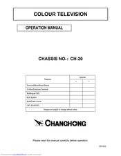 Changhong Electric PF29T25 Operation Manual