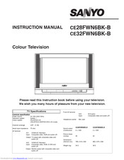 Sanyo CE32FWN6BK-B Instruction Manual