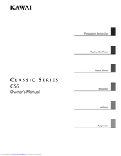 Kawai Classic Series CS6 Owner's Manual