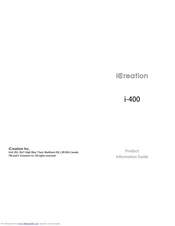 iCreaton i-400 Product Information Manual