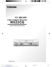 Toshiba W522CG Owner's Manual