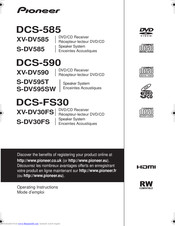 Pioneer S-DV595SW Operating Instructions Manual