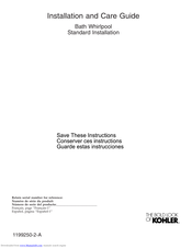 Kohler 1199250-2-A Installation And Care Manual