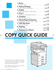Savin 9922 Quick Manual