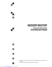 Ricoh 9927DP System Settings