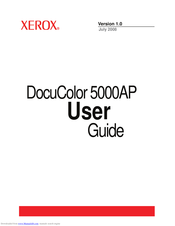 XEROX DocuColor 5000AP User Manual