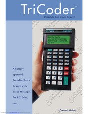 TriCoder Portable Bar Code Reader Owner's Manual