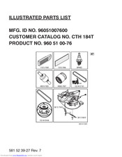 Husqvarna CTH 184T (96051007600) Parts List