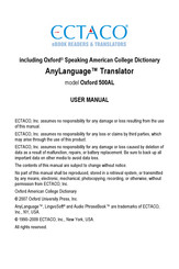 Ectaco Oxford 500AL User Manual