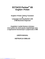 Ectaco Partner EP-X8 User Manual