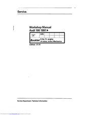 Audi 100 1991 Workshop Manual