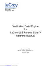 LeCroy USB Protocol Suite Reference Manual