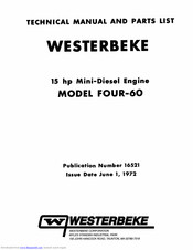 Westerbeke FOUR-60 Technical Manual And Parts List