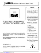 Amerec Steambath Generator AK5 Owner's Manual
