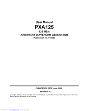 LeCroy PXA125 User Manual