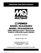Multiquip Whisperwatt dCa40ssKu Operation And Parts Manual