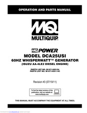 Multiquip DCA5USI Operation And Parts Manual