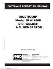 Multiquip GLW-180H Parts And Operation Manual
