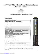 Maytag MWF4200AWS Operation And Maintenance Manual