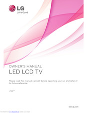 LG 37LT64 Series Owner's Manual