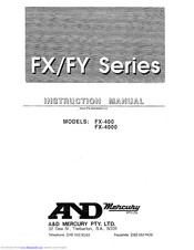 A&D Mercury FX-400 Instruction Manual