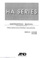 A&D HA-180M Instruction Manual