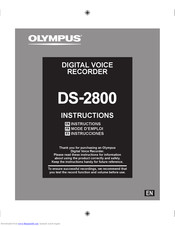Olympus DS-2800 Instructions Manual