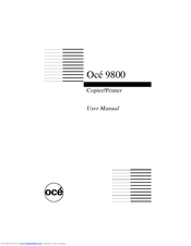 Oce 9800 User Manual