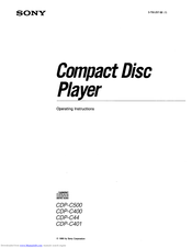 Sony CDP-C500 Operating Instructions Manual