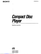 Sony CDP-C525 Operating Instructions Manual