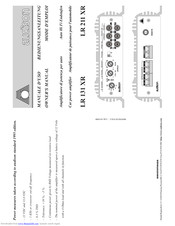 Audison LR 211 XR Owner's Manual