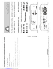 Audison LR 180 XR Owner's Manual