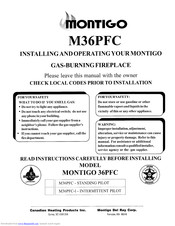 Montigo M36PFC Installing And Operating Instructions