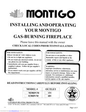 Montigo M38DVM Installing And Operating Instructions