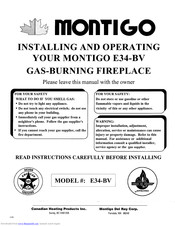 Montigo E34-BV Installing And Operating Instructions
