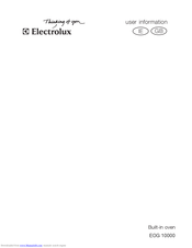 Electrolux EOG 10000 User Information