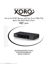 Xoro HRT 5000 Operation Manual