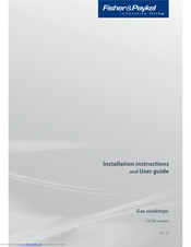 Fisher & Paykel CG705 Series Installation Instructions And User Manual