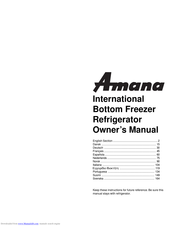 Amana Bottom Freezer Refrigerator Owner's Manual