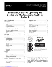 Carrier PG8JEA Installation, Start-Up, Operating And Service And Maintenance Instructions